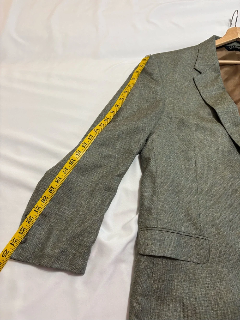 Jos A Bank 100% Silk Tweed Green Blazer Sport Coat, 48L